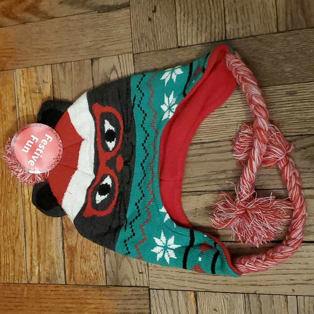 Winter Fleece lined kitty Cat Holiday Hat